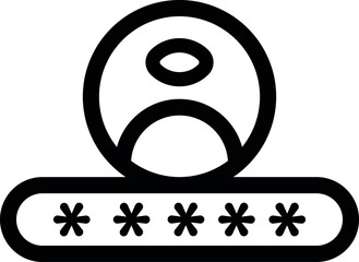 Secure profile icon representing protected account, user privacy, and safe identity management in a clean modern design