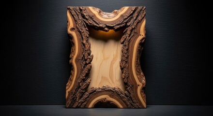 Unique wooden frame with natural edges