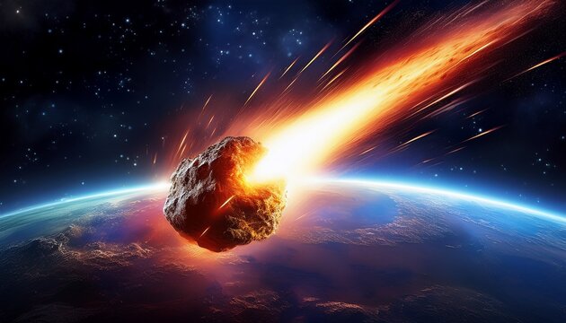 a meteor comet asteroid that has impact the earth planet