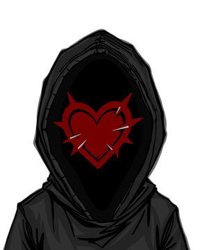 Hooded duro coraz&oacute;n.