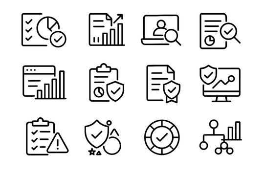 Icons vector consent metrics statistics assessment icon score usage policy management compliance