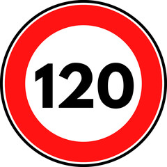 Speed Limit 120 Traffic Sign
