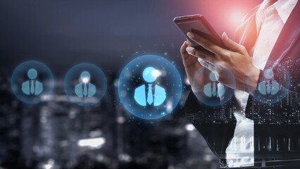 Digital recruitment and online hiring, virtual headhunting, smart recruitment platforms, talent acquisition solutions, and digital HR tools for modern workforce management. Muxer