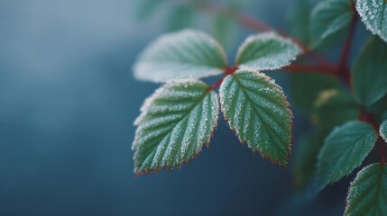 Leaf with a frosty appearance
