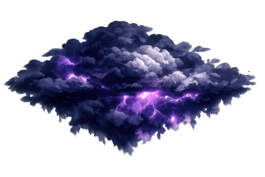 Thunderstorm cloud with lightning