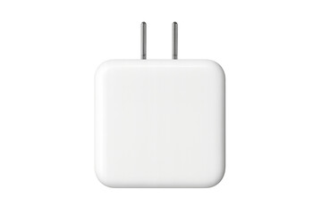 White charger power adapter with transparent background