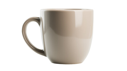 Ceramic Coffee Mug 3D Illustration with Speckled Texture,  Tea Cup for Branding and Product Design Isolated on Transparent Background