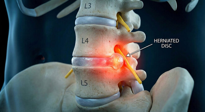 Herniated Disc in Lumbar Spine L4-L5 Anatomy