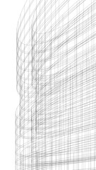 Abstract architecture vector 3d illustration