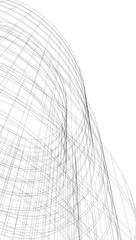 Fototapeta premium Abstract architecture vector 3d illustration