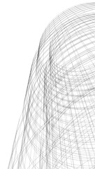 Fototapeta premium Abstract architecture vector 3d illustration