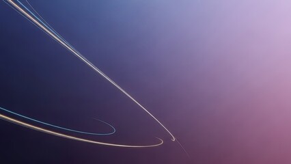 Vibrant neon light trails on gradient background