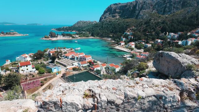 Scenic view of Kastellorizo (Megisti Island) in Greece