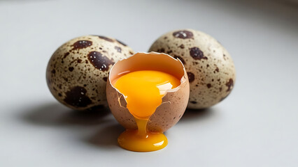 Egg Broken Yolk on Surface