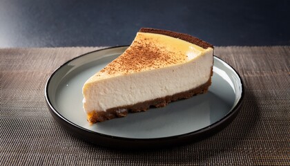 piece of boston cream pie cheesecake on a plate