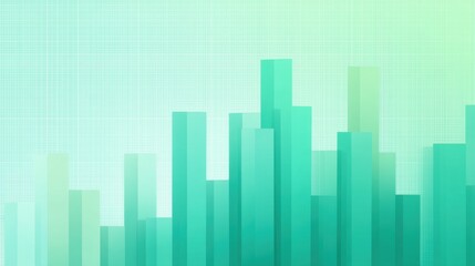 Abstract teal and green vertical bars background with soft gradients and subtle texture for modern design, presentations, or financial themes