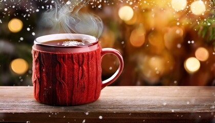 warm drink in mug