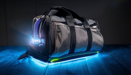 minimalist tech inspired sporty bag with integrated led lights for modern urban style