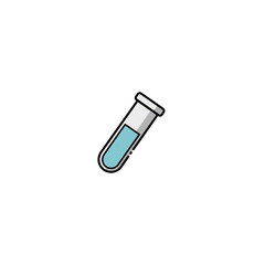 Science Laboratory Test Tube with Blue Liquid Icon
