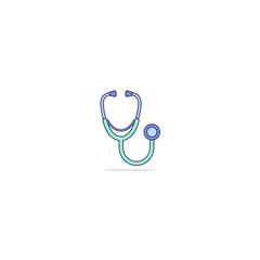 Professional Medical Stethoscope Diagnostic Icon