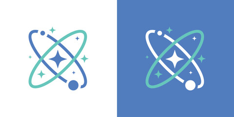 logo combines a planet and a star in a dual-meaning design. The planet symbolizes vision and continuity, while the star represents inspiration and excellence, creating a clean, modern