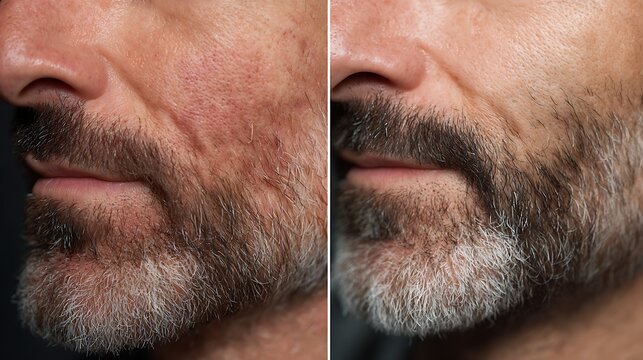 before-after sensitive skin flare ups men vs stabilized barrier skin