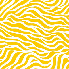 Seamless zebra-inspired abstract pattern with wavy organic stripes in green, orange, and yellow color palettes. Modern animal print for fashion, textiles, wallpaper, and digital backgrounds.