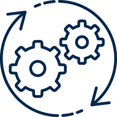 Automation Icon for AI and Business Process Efficiency