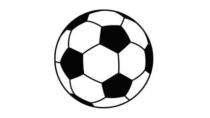 Fototapeta premium Vector illustration of a classic soccer ball on a transparent background