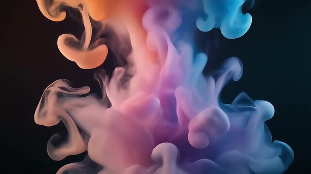 Cinematic liquid plume flowing and dissolving into clear space, symbolizing emotional release, mental reset, healing, mindfulness, and calm abstract motion background.