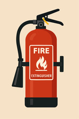 Fire Extinguisher Safety Flat Icon

