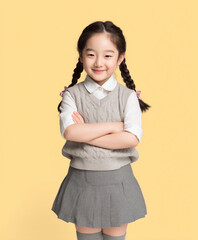 Smart Asian Elementary School Kid Portrait &ndash; Advertising Shot