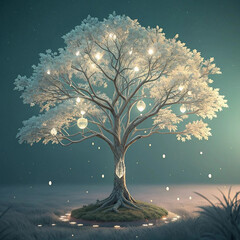 winter tree with snow