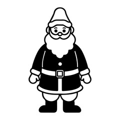 Santa Claus Icon | Classic Christmas Santa Standing Outline