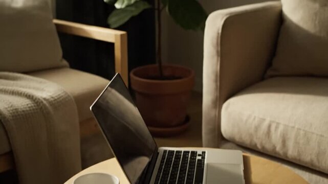 Generative ai content creation home office workflow cozy environment ai-generated insights