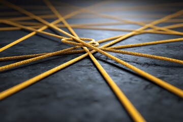 Abstract lines intersecting against a dark textured background, creating visual intrigue.