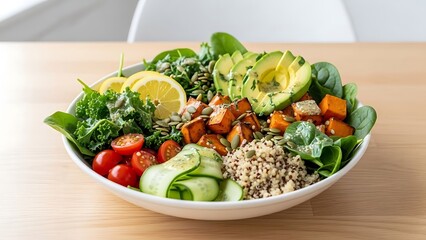 Nutrient-rich vegan buddha bowl featuring fresh ingredients and vibrant colors