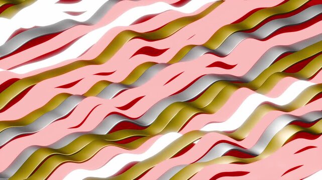 Dynamic Wavy Noodle Forms Abstract Motion Loop