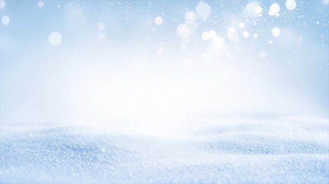 雪の結晶と白銀の冬景色 幻想的なズームイン
