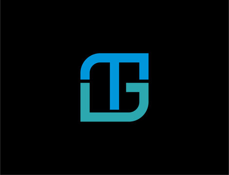 Abstract mtg logo design on black background