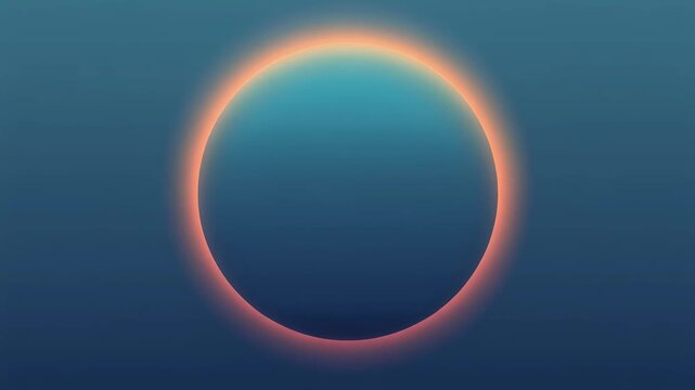 Stunning sunset gradient circle in serene blue tones for peaceful digital backgrounds