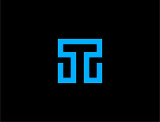 Abstract geometric logo design on black background