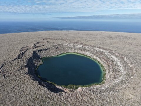 Overview Lake Arcturus, Genovesa Island, Galapagos