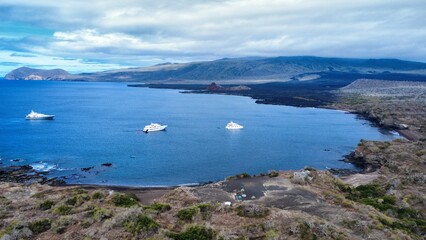 Obraz premium view from Puerto Egas, Santiago Island, Galapagos