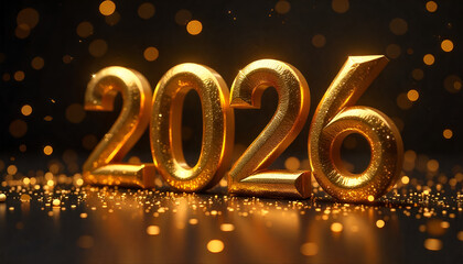 new year 2026 gold number 