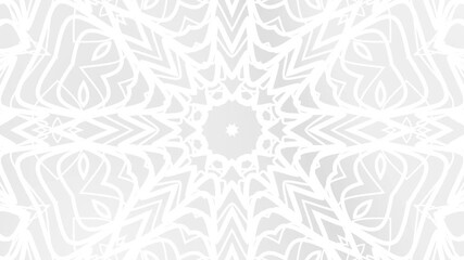 White kaleidoscope fractal pattern with symmetrical abstract details, suitable for backgrounds, digital art projects, designs, and geometric concepts. - Powered by Adobe