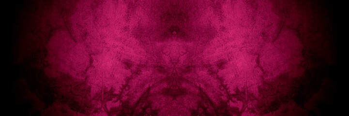 Obraz premium Old wall texture cement dark black pink background abstract grey color design are light with white gradient background.