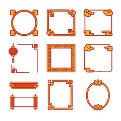 Decorative frames various styles, featuring intricate designs and vibrant colors, perfect