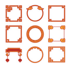 Decorative frames various styles, featuring intricate designs and vibrant colors, evoke sense