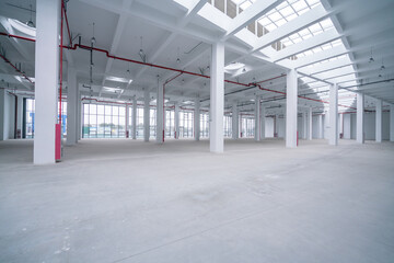 Empty Industrial Warehouse Interior
